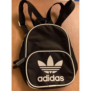 Adidas Originals Black & White Mini Backpack Book Bag/ Purse 9" x 10" CK5078
